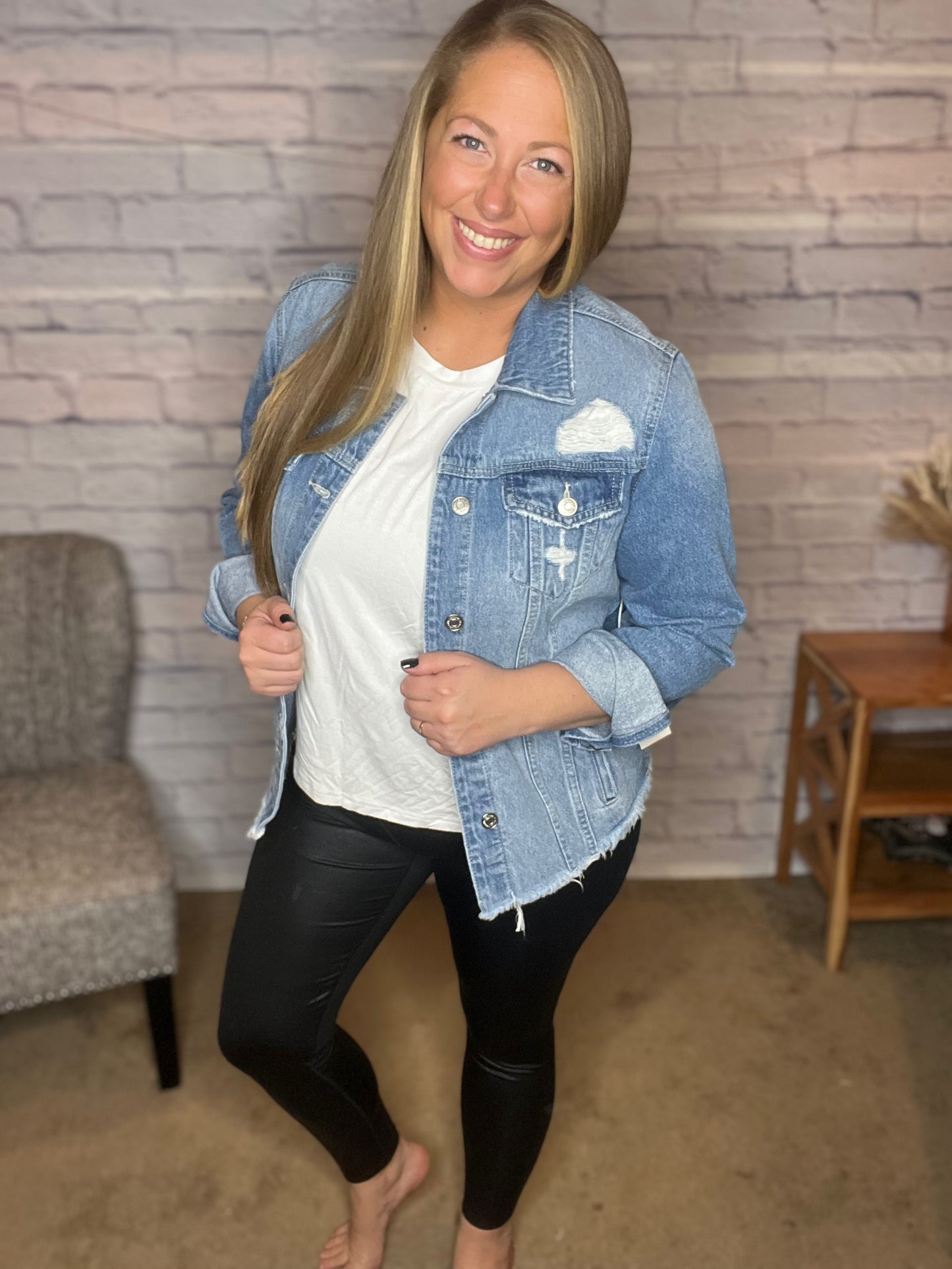Pu Chintz Full Length Leggings (aka Faux Leather)