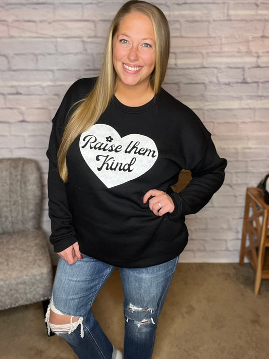 Raise them Kind Graphic Crewneck Sweatshirt by Oat Collective