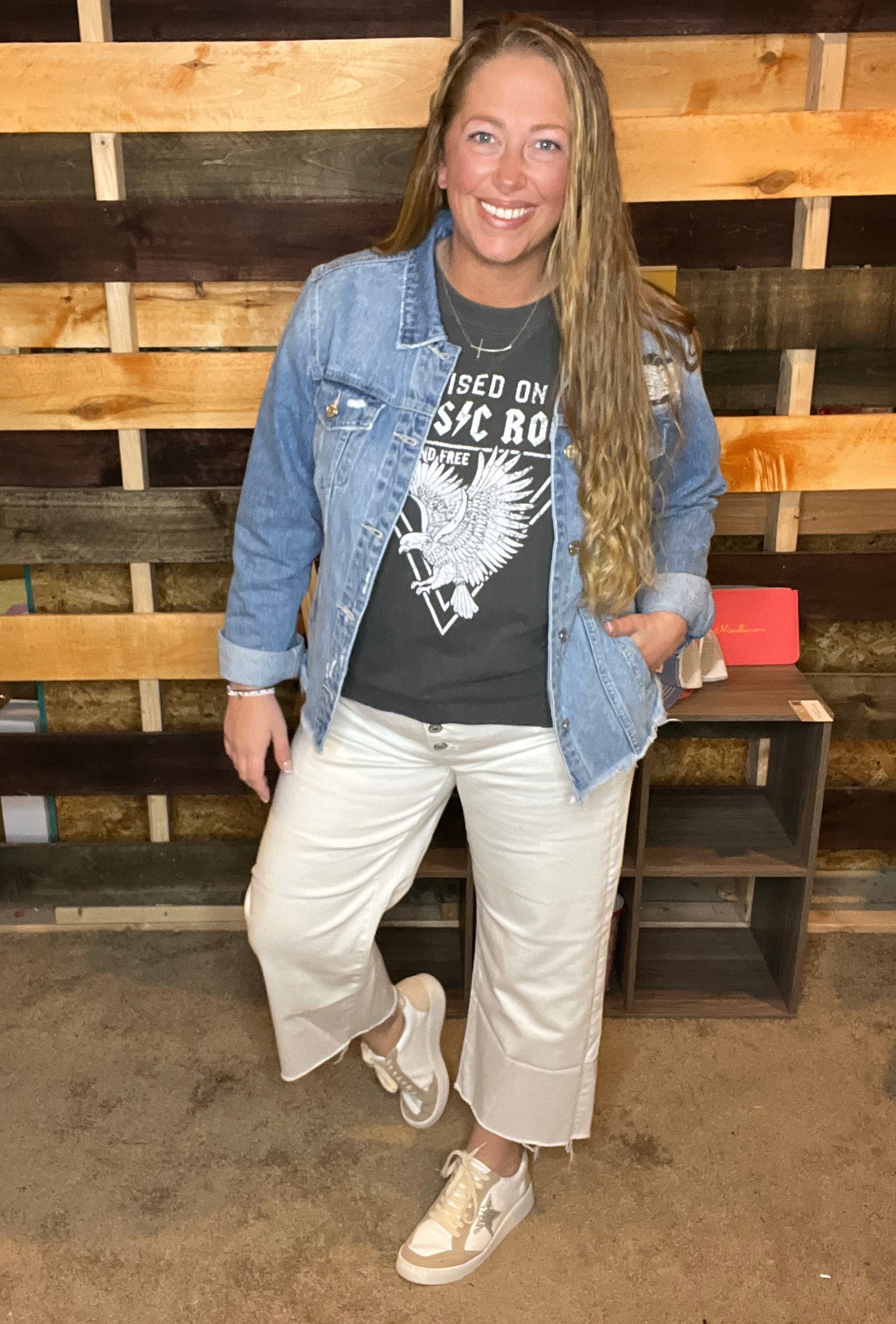 "Oh So Fly" Wide Leg White Denim